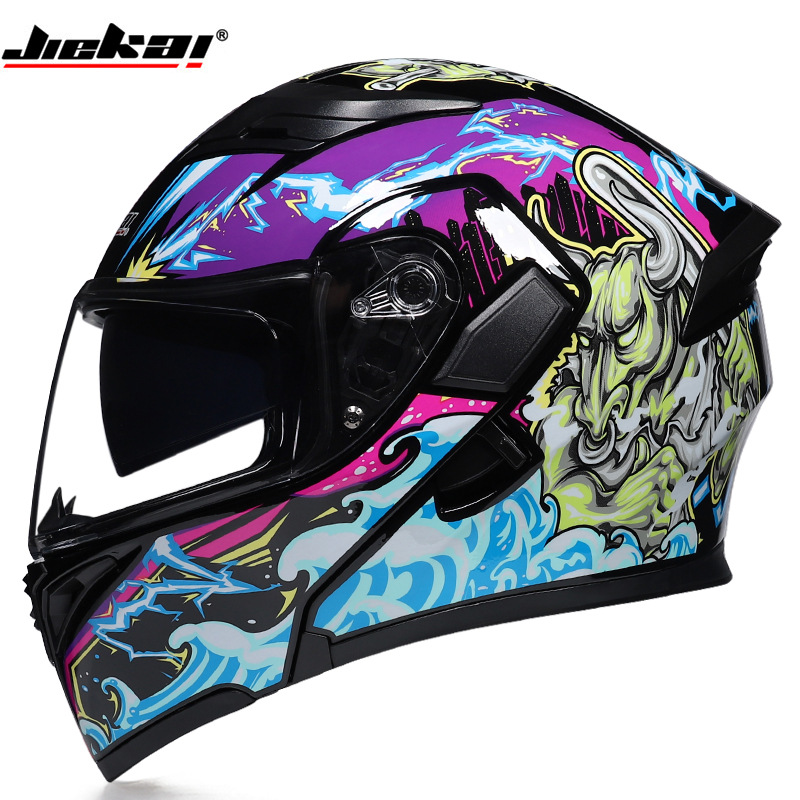 Full Face Motorcycle Helmet With Bluetooth - W Bluetooth Buğu Önleyici Çift Vizörlü